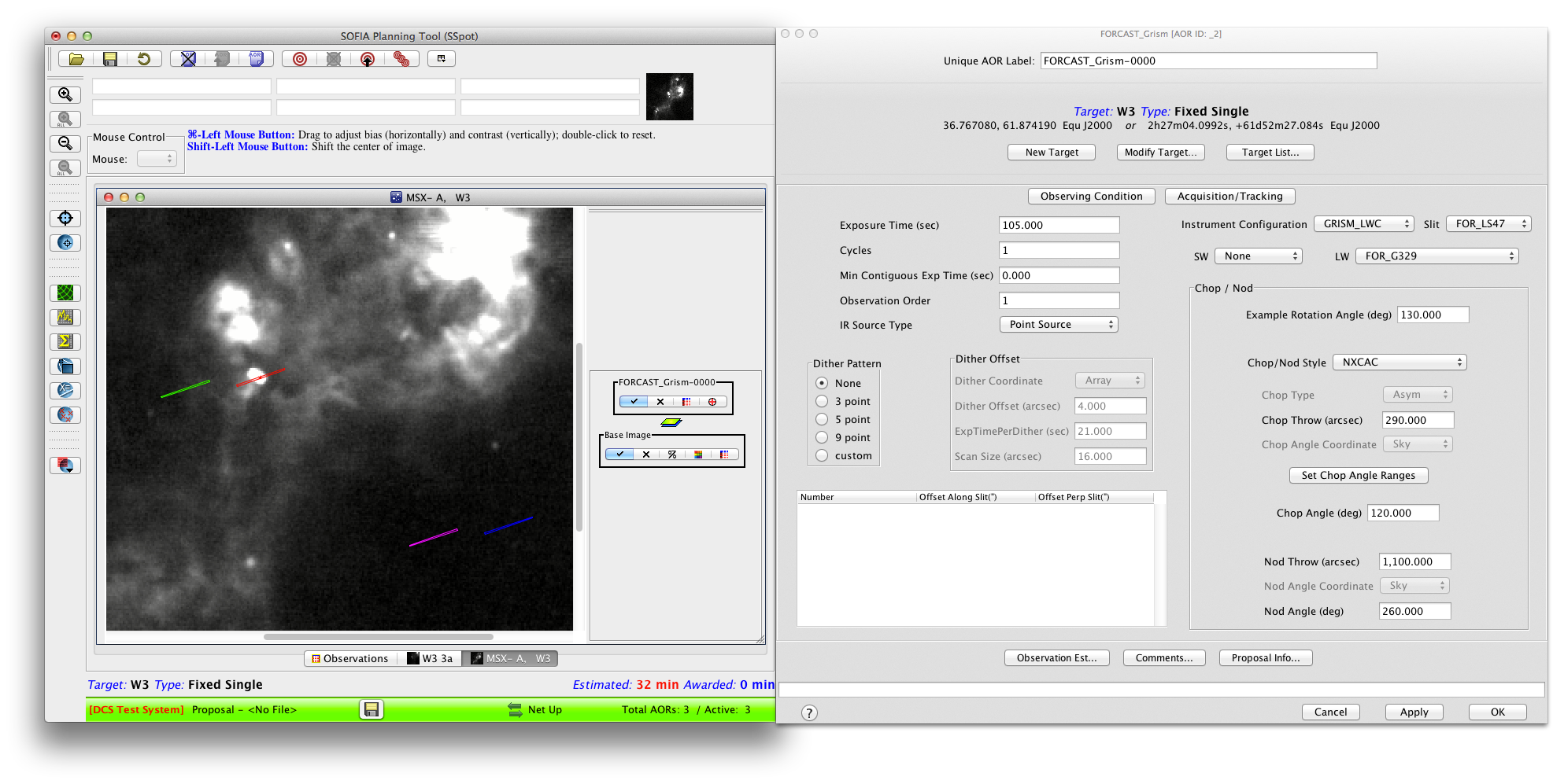 A spectroscopic setup in NXCAC mode