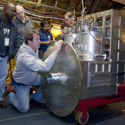 Rainer Strecker, Deutsches SOFIA Institut quality manager, conducts a final inspection and cleaning of GREAT