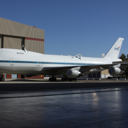 Shuttle Carrier Aircraft N911NA sits at NASA’s Dryden Aircraft Operations Facility
