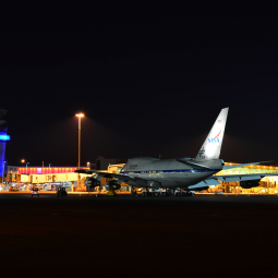 SOFIA at Christchurch International Airport at night