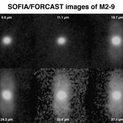 SOFIA images of planetary nebula M2-9 in six different bands