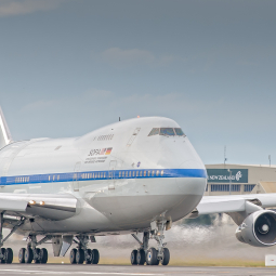 SOFIA takes off from Christchurch International Airport