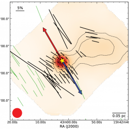 The Stokes I map of IRAS 15398 obtained with HAWC+