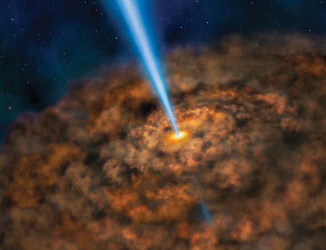 Artist's impression of dust near black hole